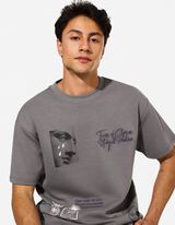 T-Shirt - R&uuml;ckenprint - dunkelgrau