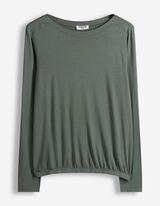 Langarmshirt - einfarbig - dunkelgr&uuml;n