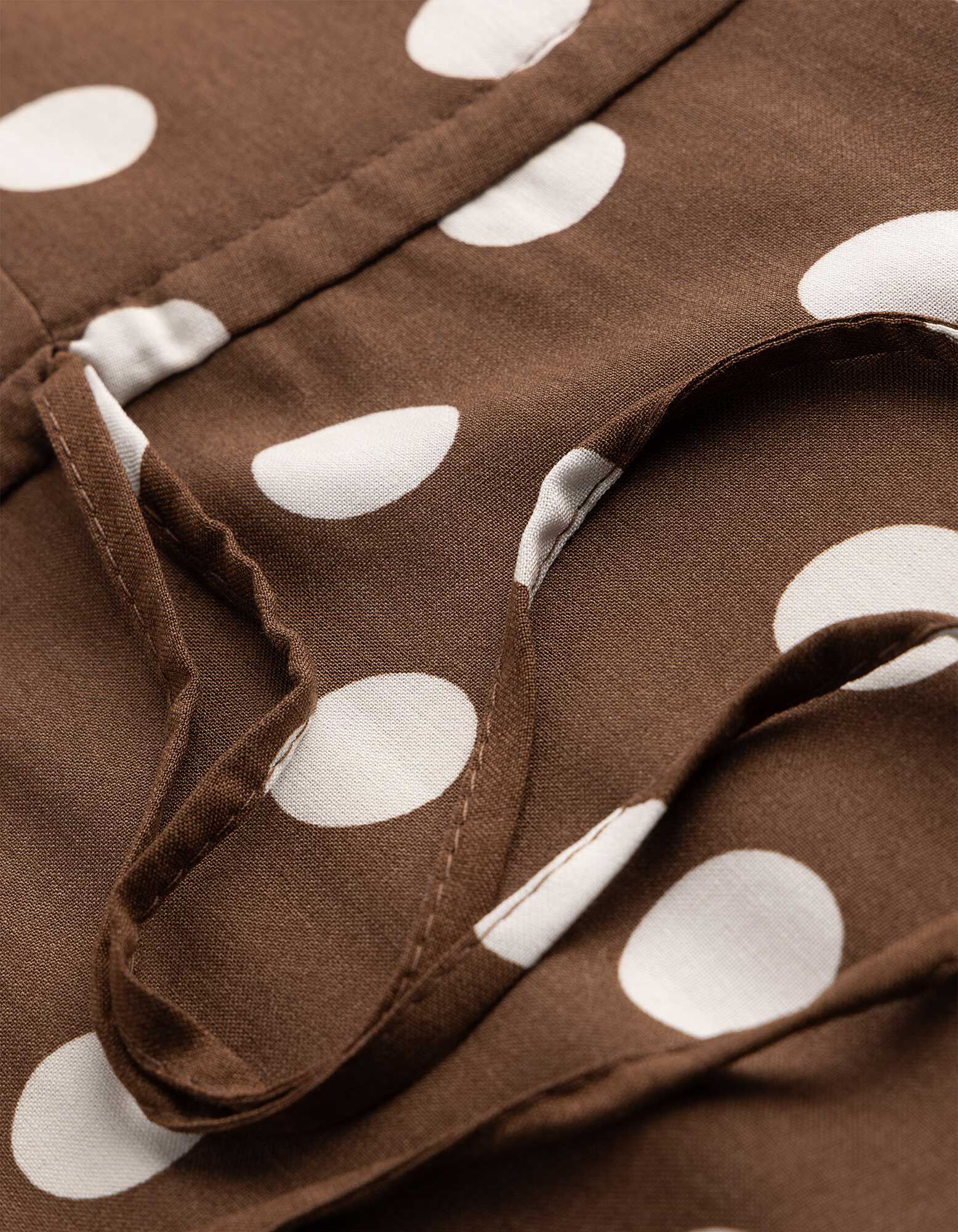 Maxi-jurk - Print all-over - bruin