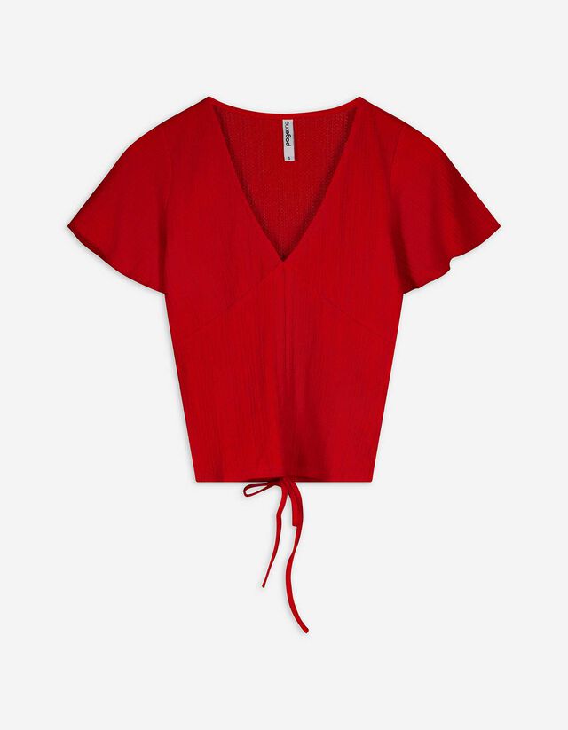 Maglia - Volant - rosso