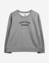 Mikina - Kulatý výstřih - svetle šedá