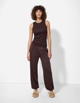 Top - Nietenbesatz - dunkelbraun