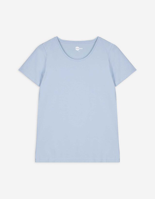 T-shirt - Percentuale di tessuto elasticizzato - celeste