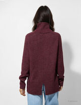 Pulover - Oversized Fit - Rosu inchis