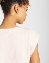 T-shirt - Encolure ronde - Beige