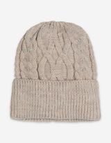 Čepice - COPÁNKOVÝ VZOR - béžová