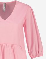 Rochie - Decolteu formă de V - Roz