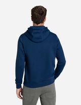 Majica s kapuljačom - mje&scaron;avina pamuka - tamno plava