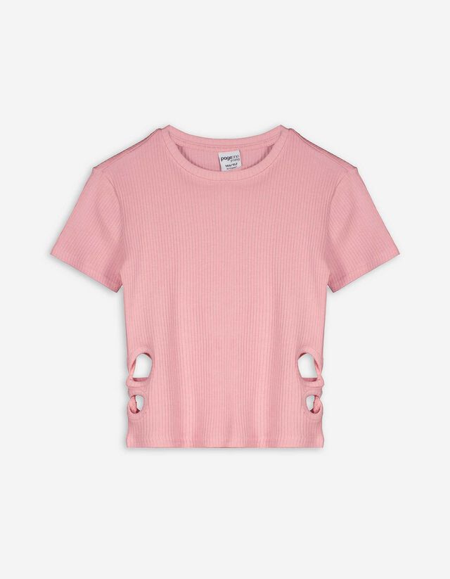 T-Shirt - Cut-Outs - rosa
