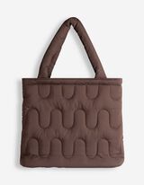 Schultertasche - Wattierung - Dunkelbraun