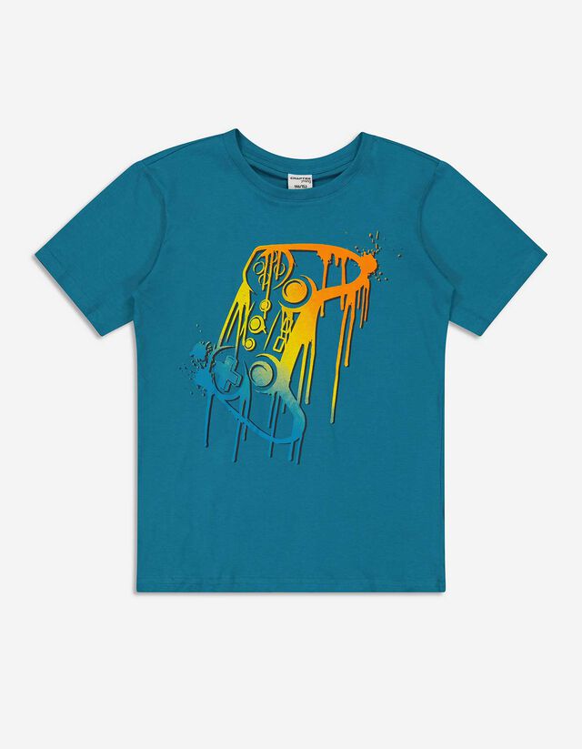 Tricou - Imprimeu - Turcoaz