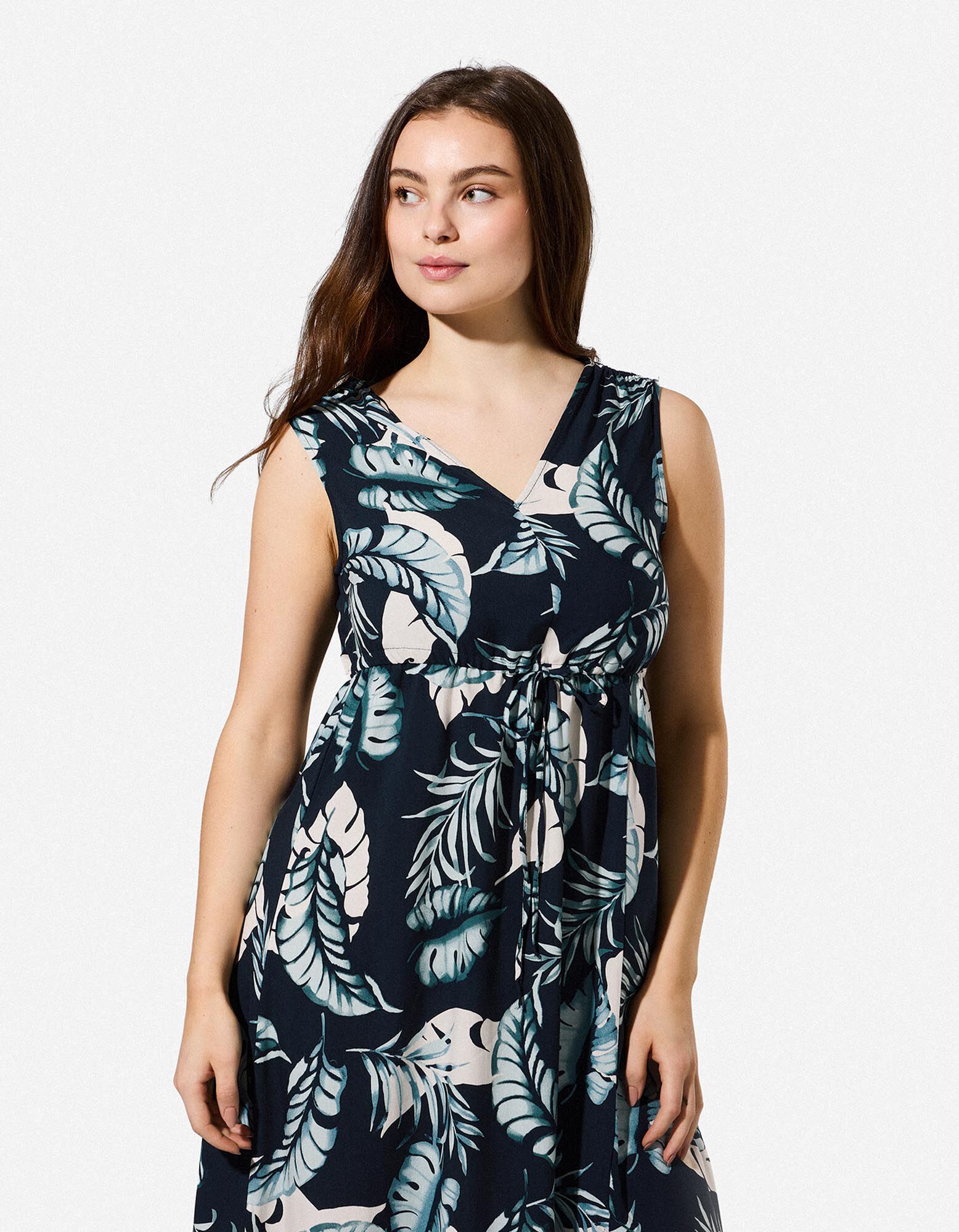Robe maxi longueur - Lang - bleu fonc&eacute;