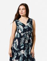 Robe maxi longueur - Lang - bleu fonc&eacute;