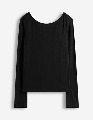 Langarmshirt - Cut-Outs - schwarz
