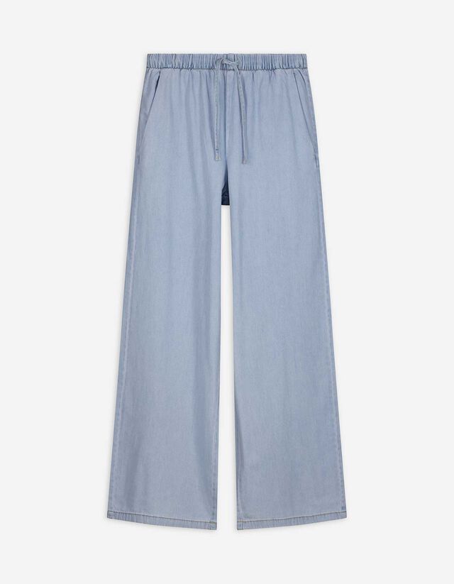 Hose - einfarbig - blau