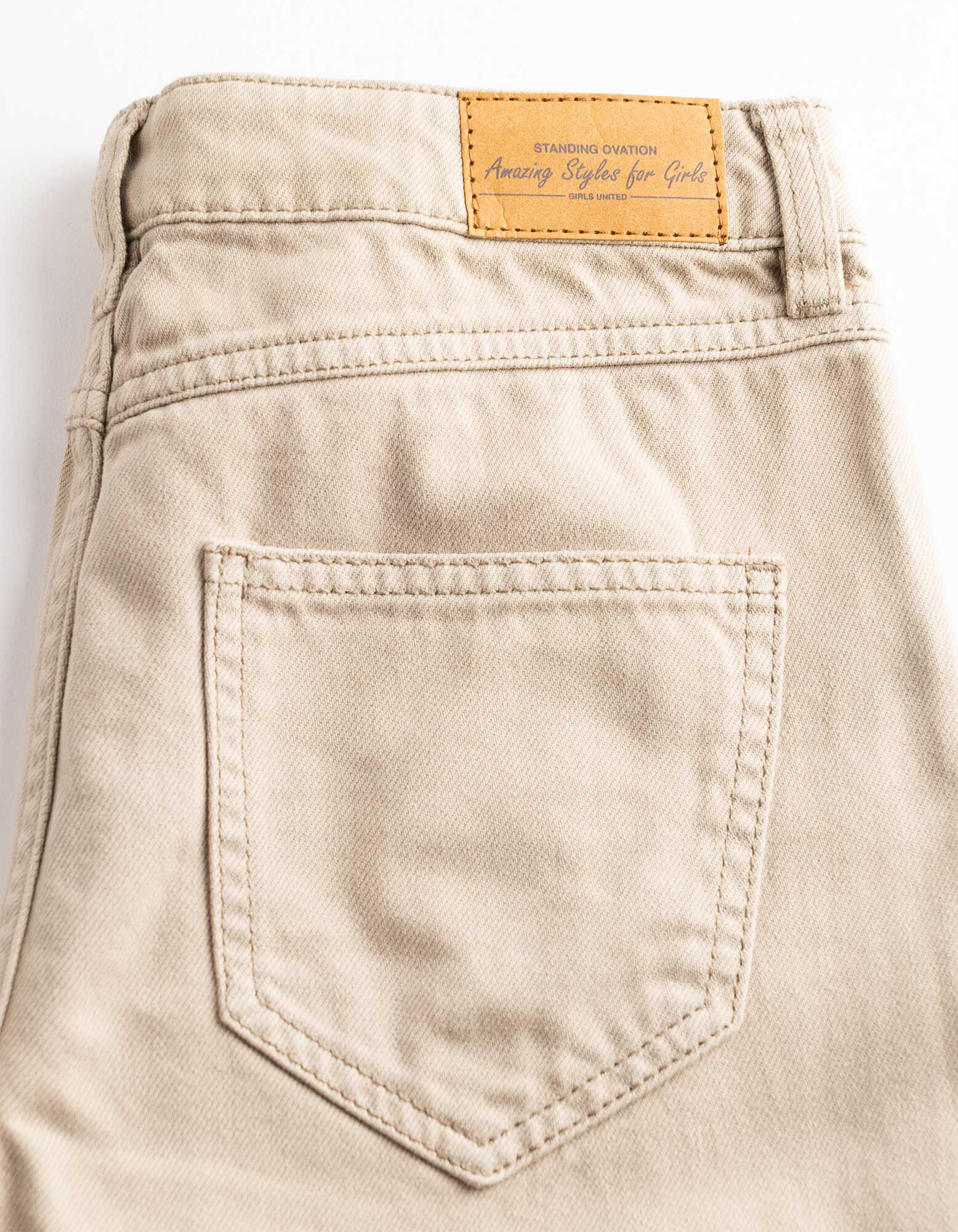 Hose - Used-Look - Beige