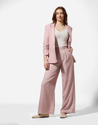 Anzugshose - Wide Fit - pink