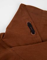 koszulka z długim rękawem - Frontprint - ciemny brazowy