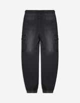 Cargohose - Denim - schwarz