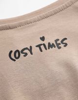 T-Shirt - Stickerei - Beige