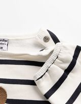 Mikina - Frot&eacute; aplik&aacute;cia - biely