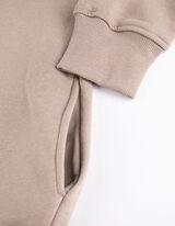 Felpa con cappuccio - Impronta sul retro - beige