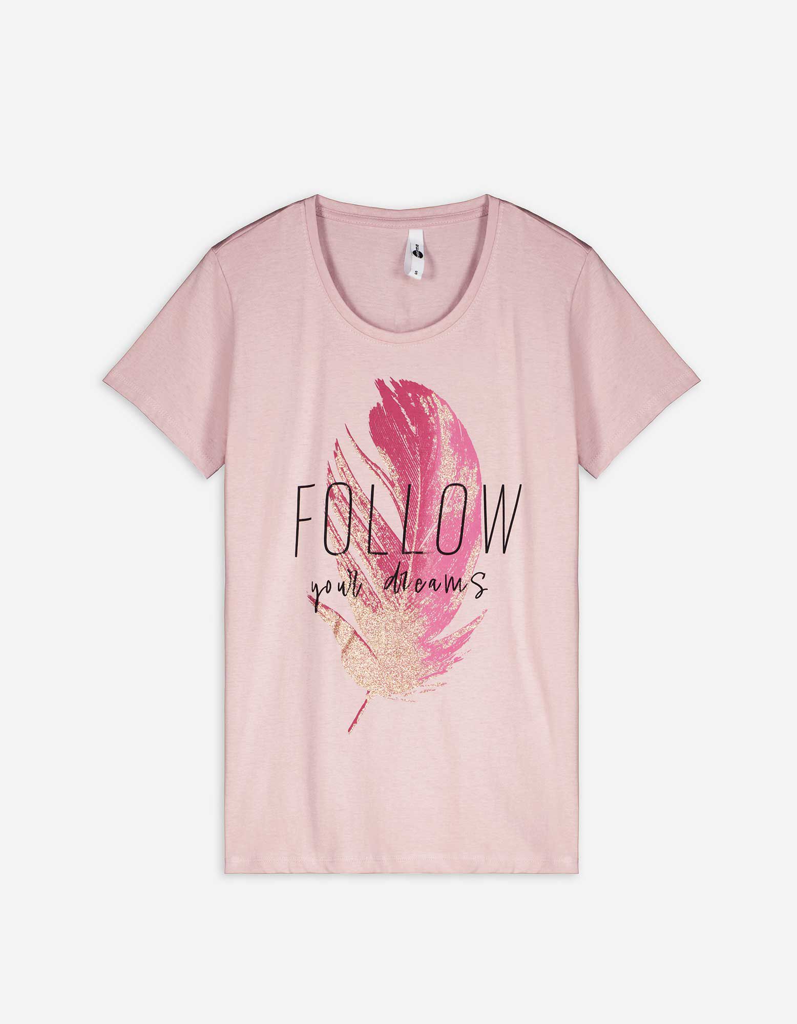 T shirt Glitterprint lila Takko Fashion