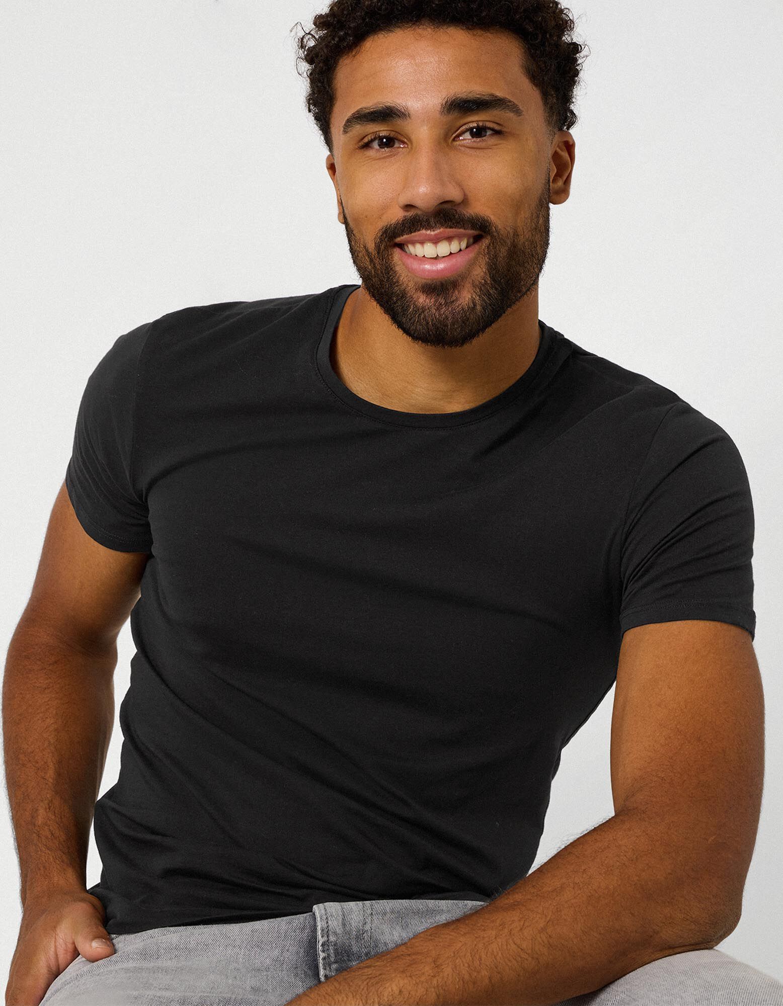 T-shirt - Teneur en stretch - noir