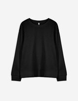 Sweatshirt - Ziersteine - schwarz