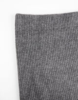 Gonna a maglia - Maglia a coste - grigio scuro