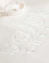 Felpa con cappuccio - Inserto in pizzo - bianco