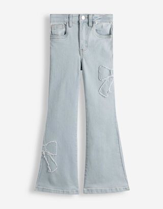 Broek met uitlopende pijpen - lichtblauw denim - Lichtblauw