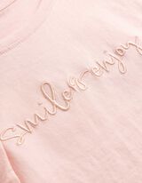 T-shirt - Ricami - rosa