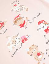 Langarmshirt - Frontprint - rosa