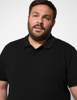Poloshirt - einfarbig - schwarz