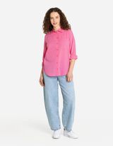 Blúzka - Náprsné vrecko - pink