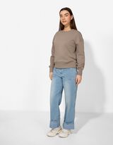 Sweatshirt - Oversized Fit - hellbraun