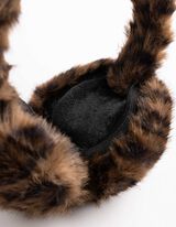 Ohrenklappen - Leopardenmuster - Braun