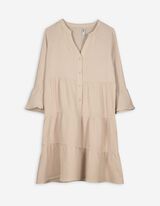 Jurk - Mousseline - beige