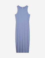 Midikleid - Seitenschlitz - hellblau