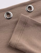 Langarmshirt - Nietenbesatz - Braun