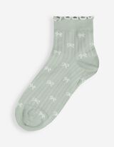 Socken - Schleifen - gr&uuml;n