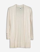 Cardigan lung - Amestec viscoză - Bej