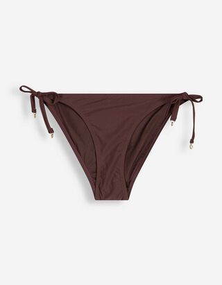 Badehose - Metallic-Details - braun