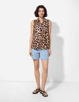 blusa - Motivo leopardato - bianco