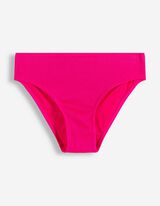 Ensemble haut de bikini et slip de bikini - Mati&egrave;re structur&eacute;e - rose