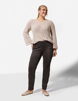 Legging - Imitatie su&egrave;de - grijs