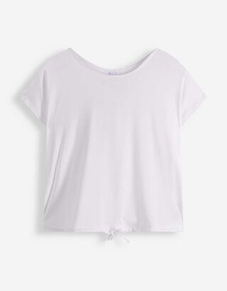 T-Shirt - Knotendetail - wei&szlig;