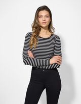 Longsleeve - Sierknopen - zwart