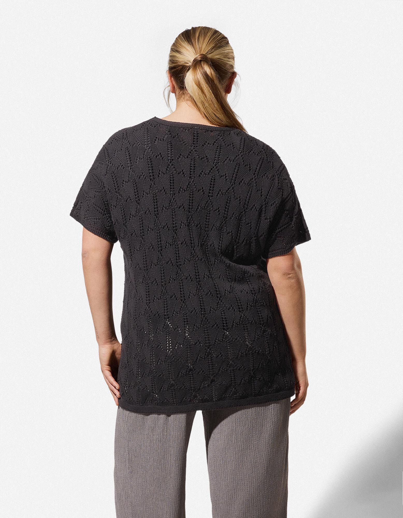 Vest - Katoenmix - zwart